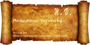 Medgyessy Veronika névjegykártya